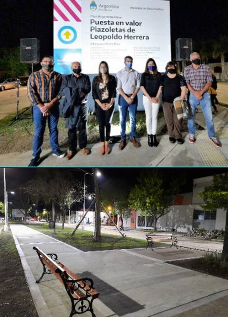 Quedaron inauguradas las primeras cuadras de la puesta en valor de las plazoletas de Avenida Leopoldo Herrera