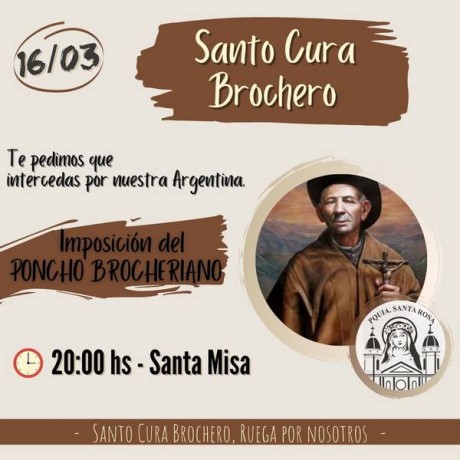 Imposición del Poncho Brocheriano en Parroquia Santa Rosa de Lima