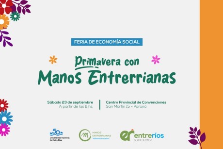 Este sábado se realiza la Feria de Economía Social Primavera con Manos Entrerrian