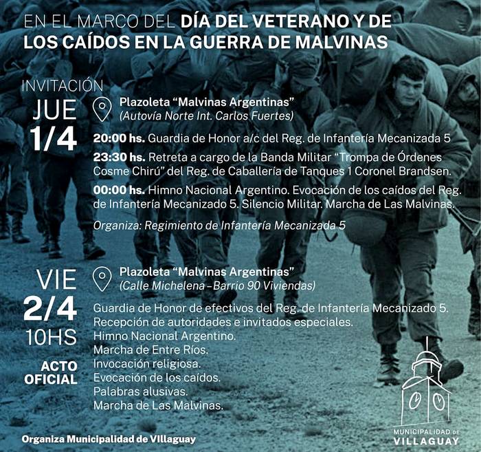 Programa De Actos Por El 2 De Abril Dia Del Veterano Y De Los Caidos En La Guerra De Malvinas