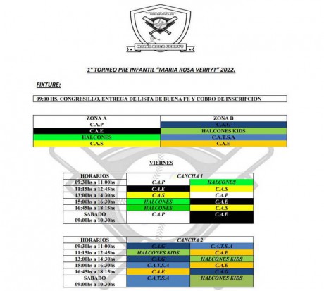 SOFTBOL PRE INFANTIL 17-18 de JUNIO: TORNEO MARIA ROSA VERRIT