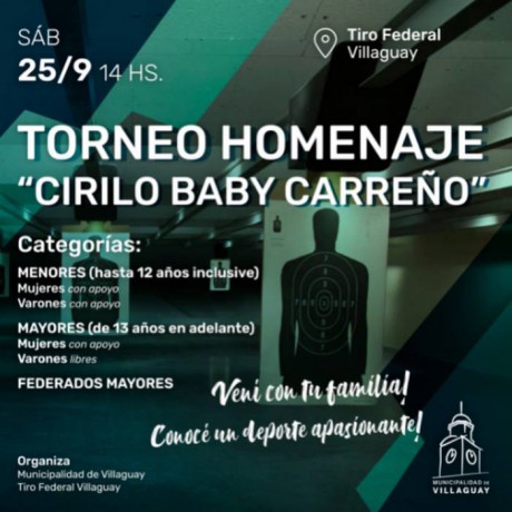 Se realizar el Torneo de Tiro homenaje Cirilo Baby Carreo