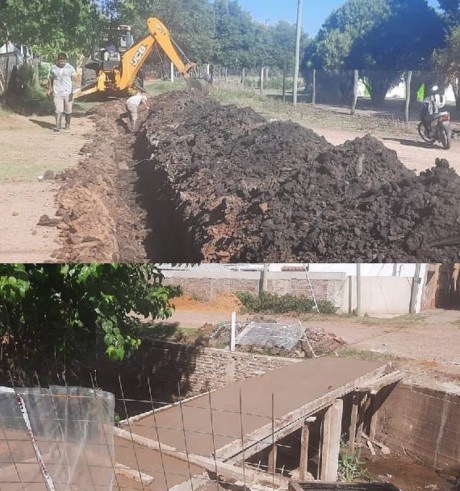 HORMIGONADO EN EL PASO PEATONAL DE ESTRADA Y RIO NEGRO Y EXTENSIN DE LA RED DE AGUA CORRIENTE