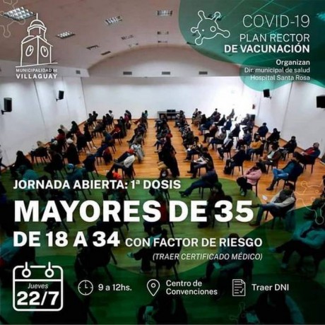 Contina la vacunacin contra Covid-19 en Villaguay