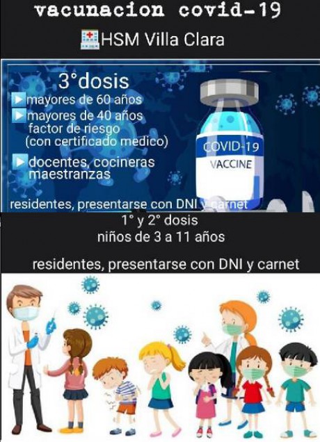 Jornada de vacunacin contra Covid 19 en hospital San Martin de Villa Clara el mircoles 19 de Enero